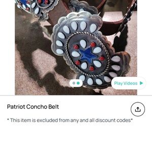 Concho Belt with Star and Colorful Accents-Rodeo Quincy